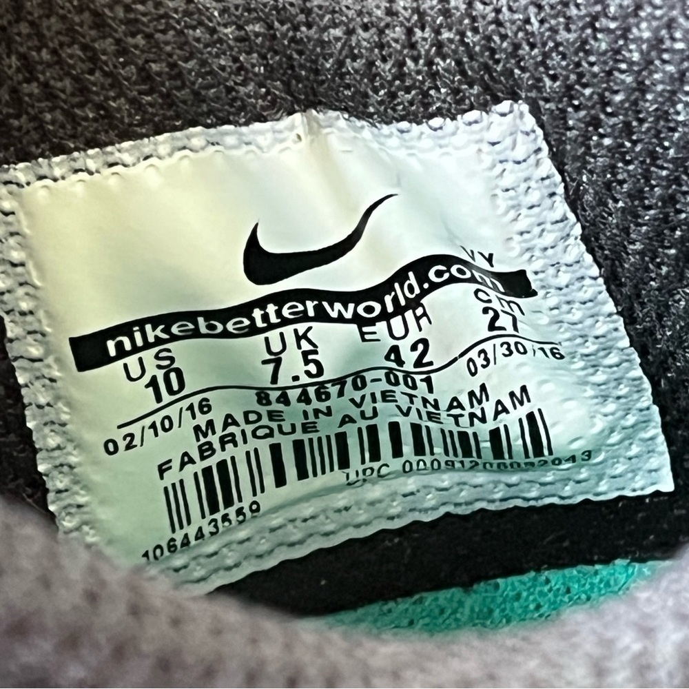 Nike FS Lite Run 3 Running Women’s Black Teal Athletic Shoes Size 10 Lightweight - Picture 7 of 12